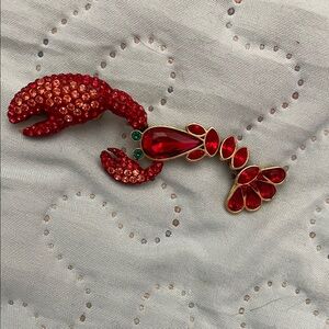 Swarovski Elegant Red Lobster Ear Clip
